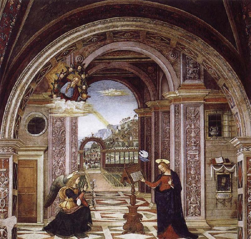 Bernardino Pinturicchio Bernardino Pinturicchio the Verkundigung Norge oil painting art